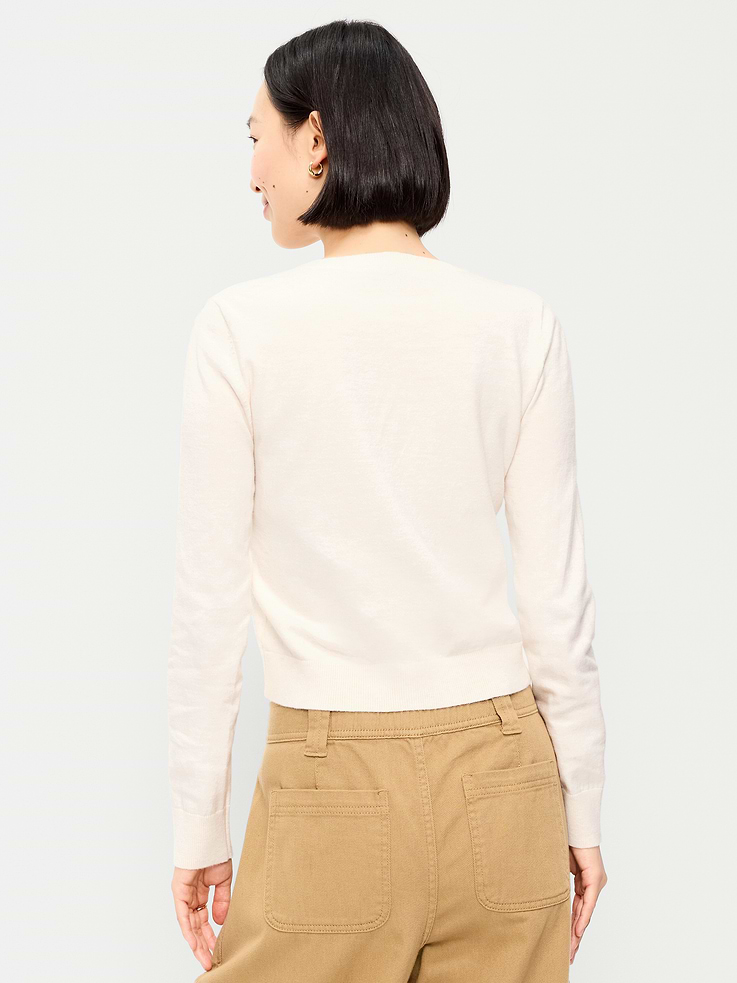 Image number 2 showing, SoSoft Lite Cropped Crew-Neck Cardigan