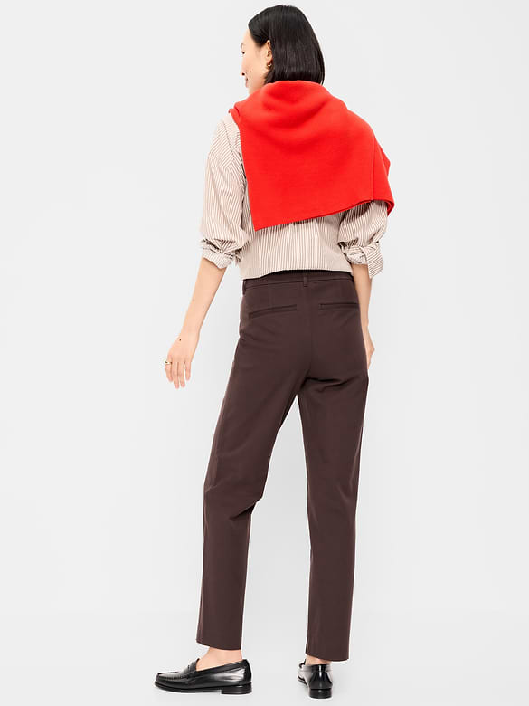 High-Waisted Pixie Straight Pants