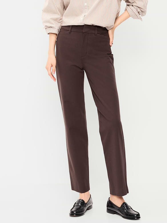 High-Waisted Pixie Straight Pants