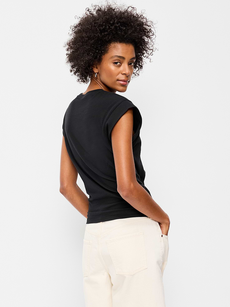 Image number 2 showing, Cap-Sleeve Cinch-Waist Top