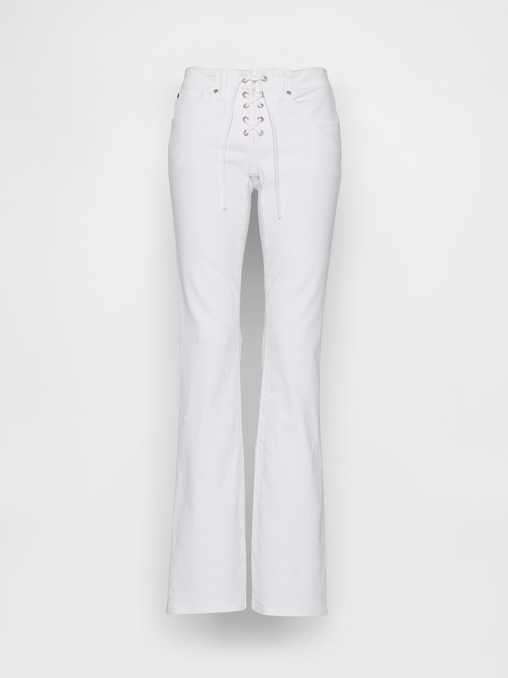 Image number 6 showing, Low Rise Long & Lean Lace-Up Jeans