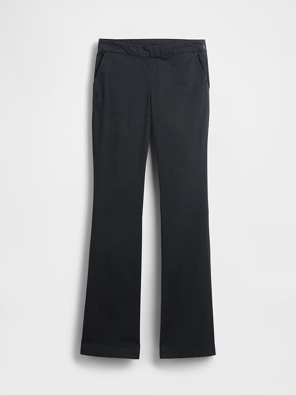 Low Rise Fitted Flare Khakis