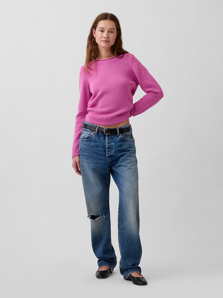 Image number 2 showing, 100% Cotton Rollneck Sweater