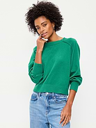 Image number 1 showing, SoSoft Lite Crew-Neck Cropped Sweater