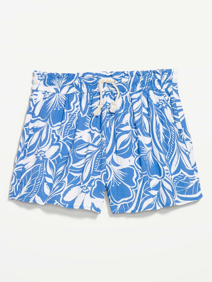 Image 4 of 7, High-Waisted Crinkle Gauze Shorts