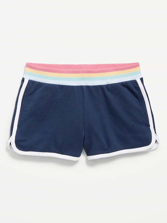 Short de cheer à ourlet arrondi fendu pour fille