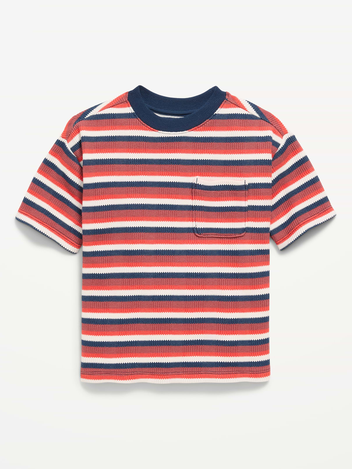 Image number 1 showing, Oversized Short-Sleeve Waffle-Knit T-Shirt for Toddler Boys