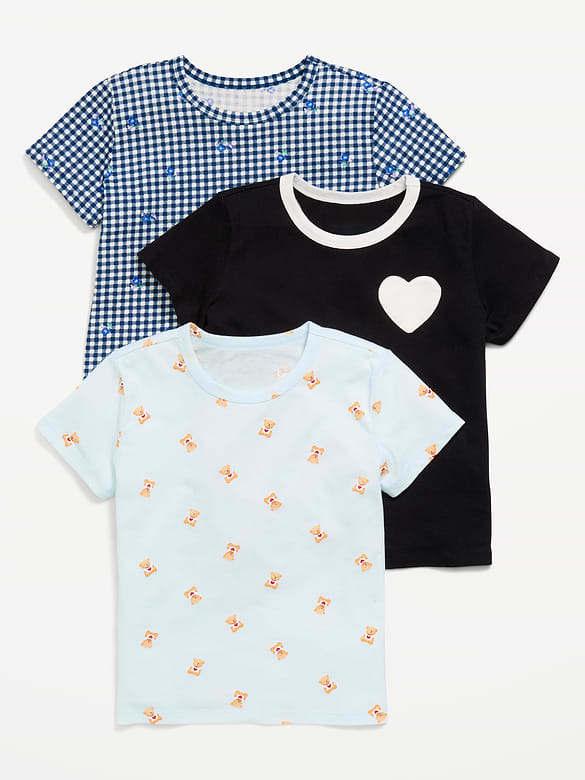 Softest Short-Sleeve T-Shirt 3-Pack for Girls