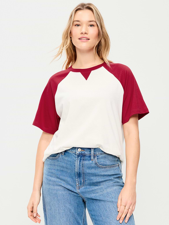 Vintage Crew-Neck Raglan T-Shirt