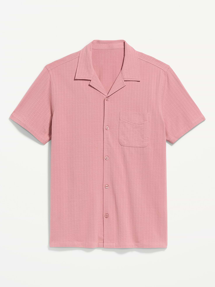 Image number 4 showing, Short-Sleeve Textured Camp Shirt