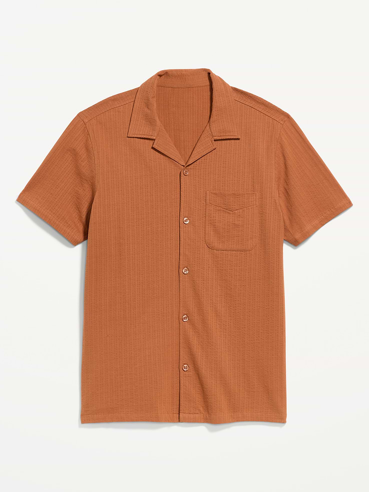 Image number 4 showing, Short-Sleeve Textured Camp Shirt