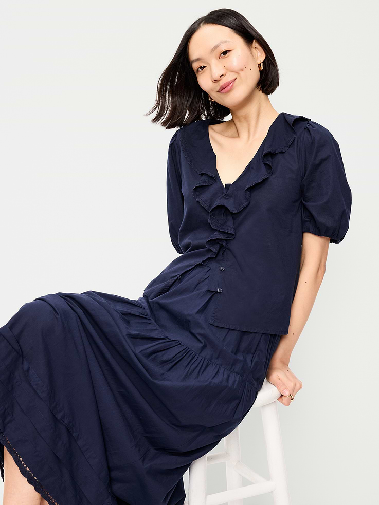 Image number 5 showing, Lace-Trim Maxi Skirt