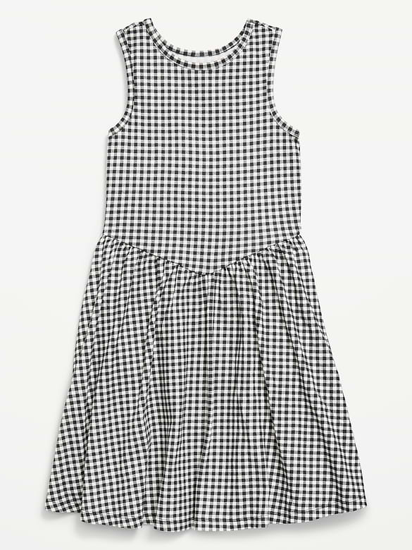 Sleeveless Fit and Flare Dress and Biker Shorts Set for Girls