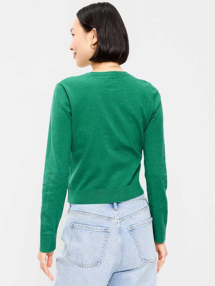 Image number 2 showing, SoSoft Lite Cropped Crew-Neck Cardigan