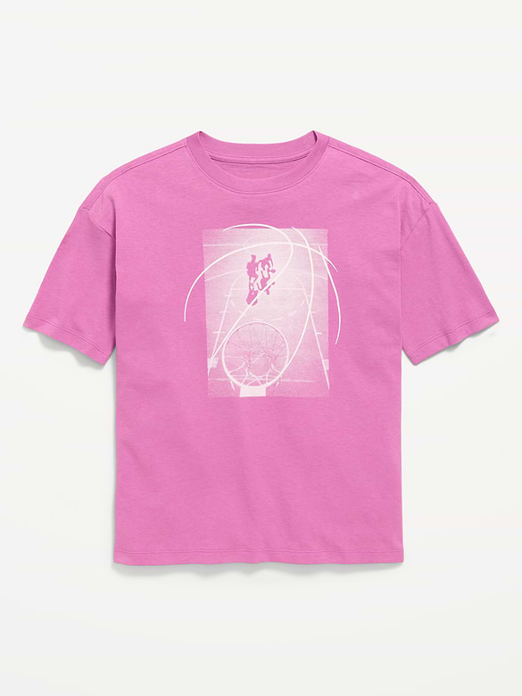 Oversized Short-Sleeve Graphic T-Shirt for Boys