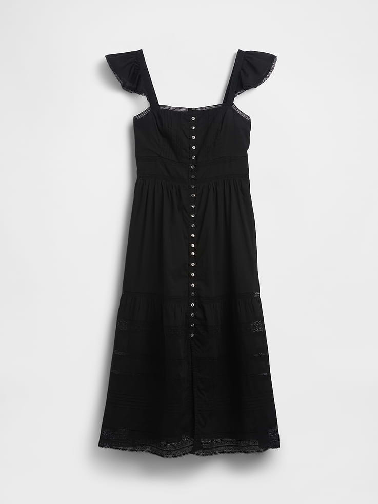 Image number 5 showing, Lace Ruffle Voile Maxi Dress