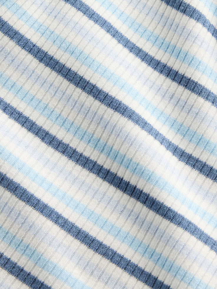 L'image numéro 3 présente Short finement côtelé à rayures à taille élastique Premiers essentiels pour Bébé