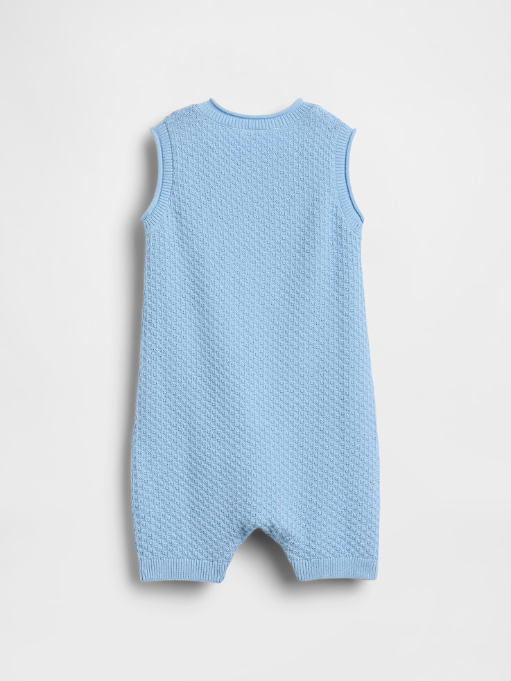 Image number 2 showing, Baby Ice Cream Bear Crochet Shorty One-Piece
