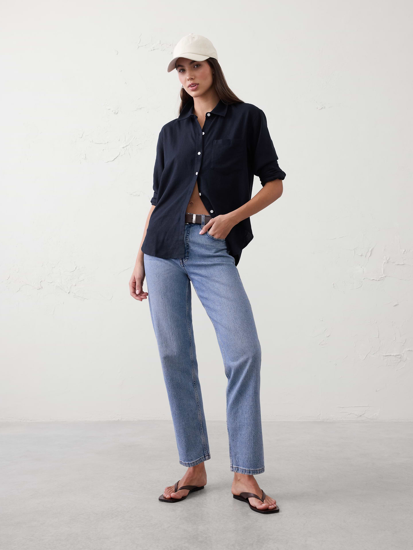 Image number 1 showing, Perfect Linen-Blend Shirt