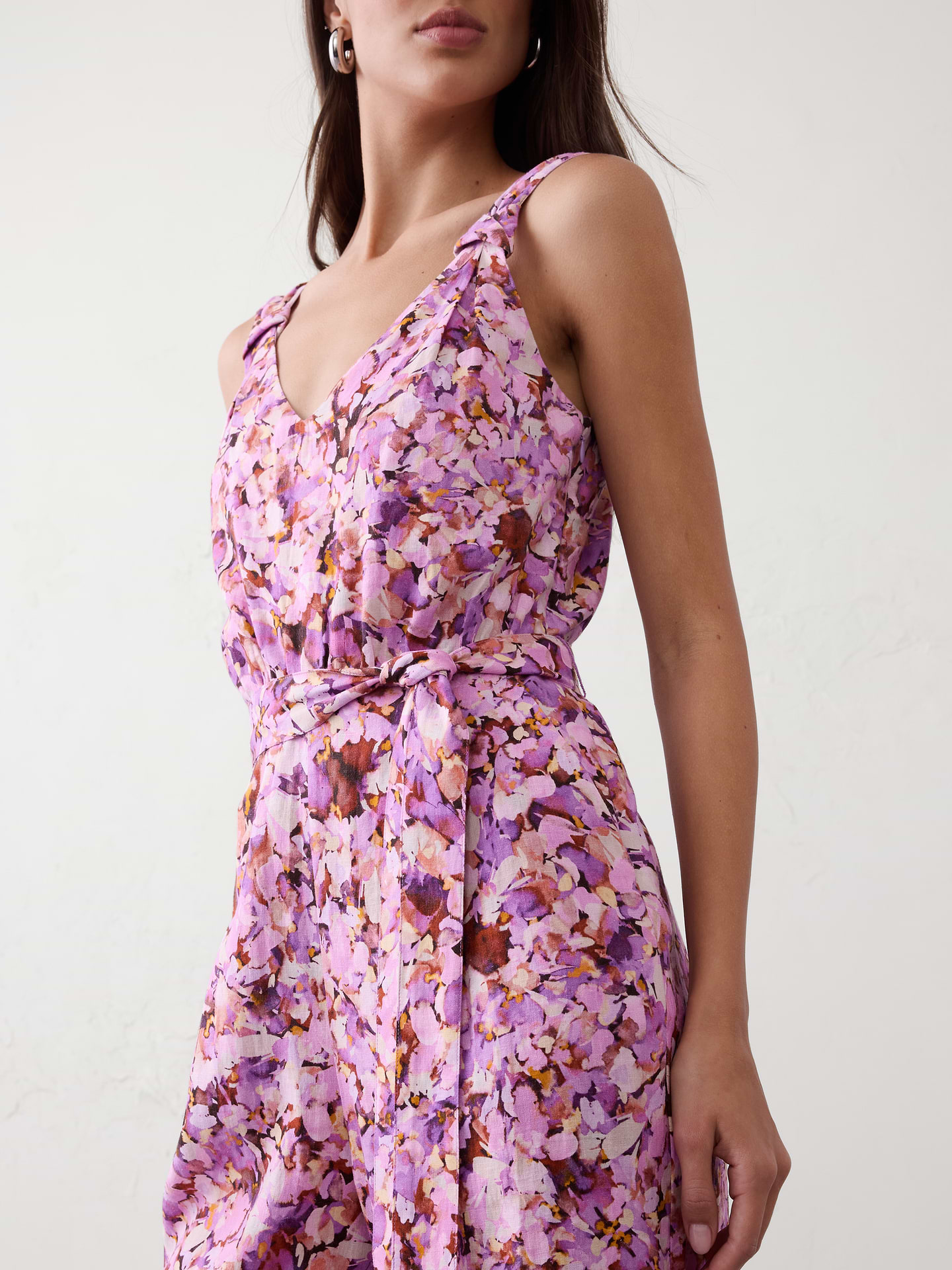Image number 3 showing, Linen-Blend Origami Knot Jumpsuit