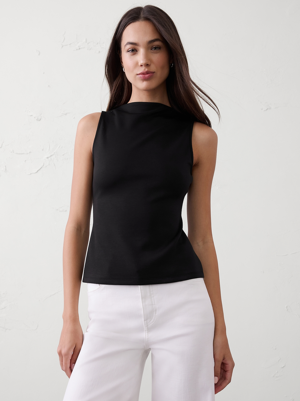 Soft Touch High-Neck Top | Banana Republic Factory
