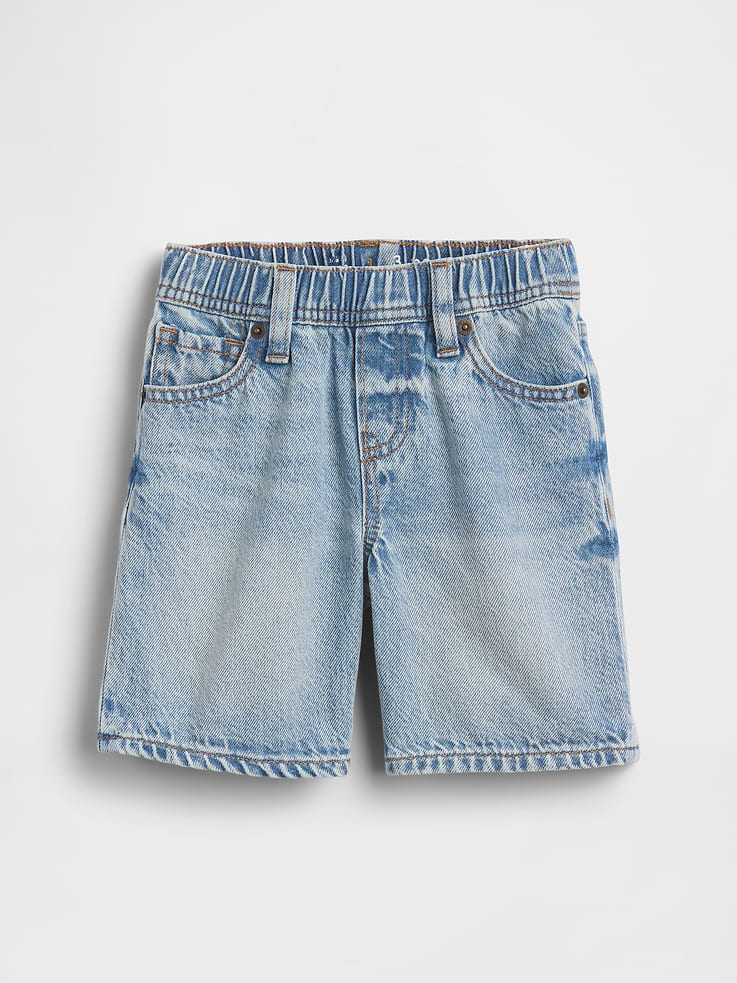 Image number 1 showing, Baby & Toddler UltraSoft Denim Pull-On Shorts