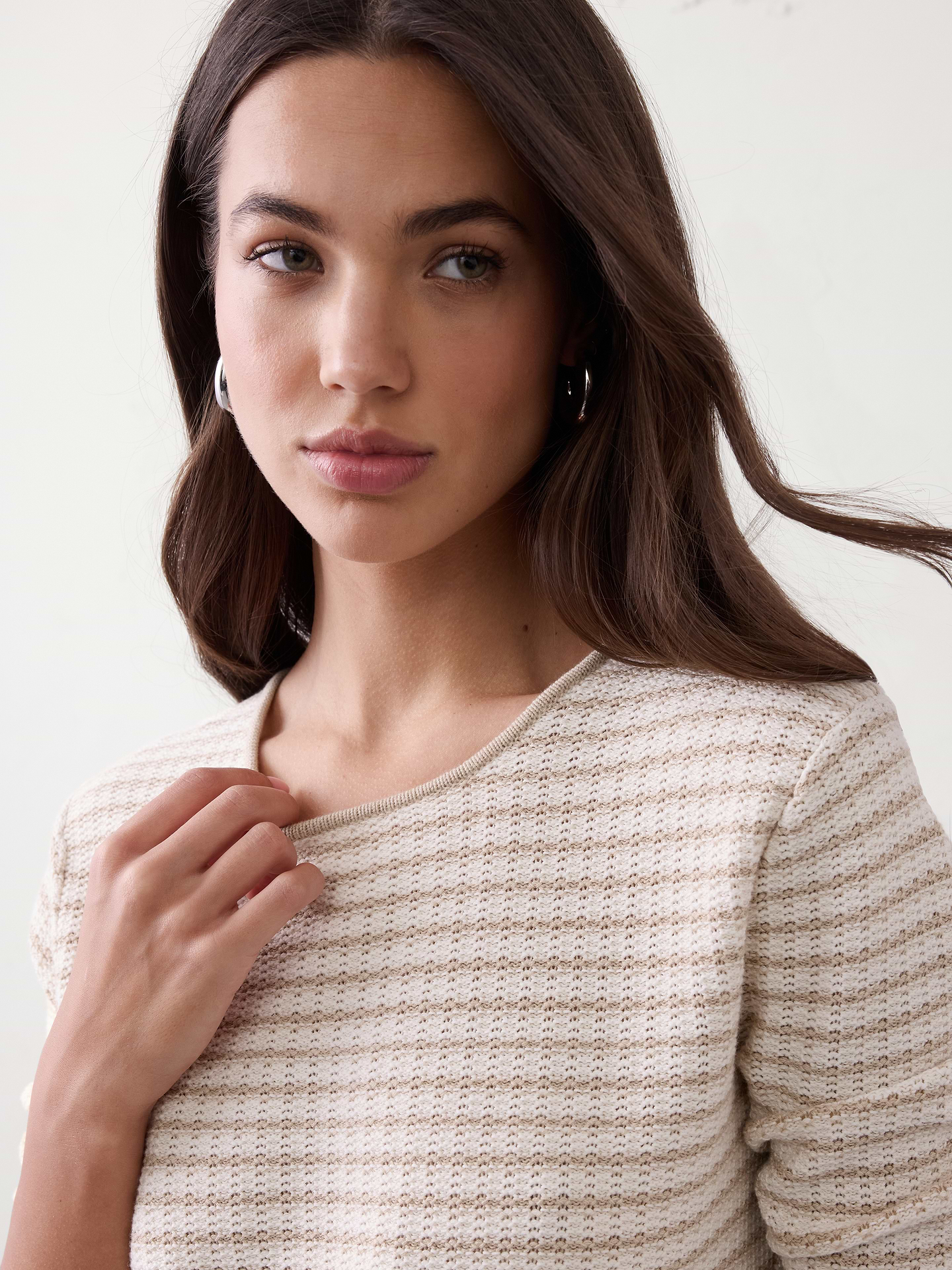 Image number 3 showing, Texture Stitch Tie-Back Sweater