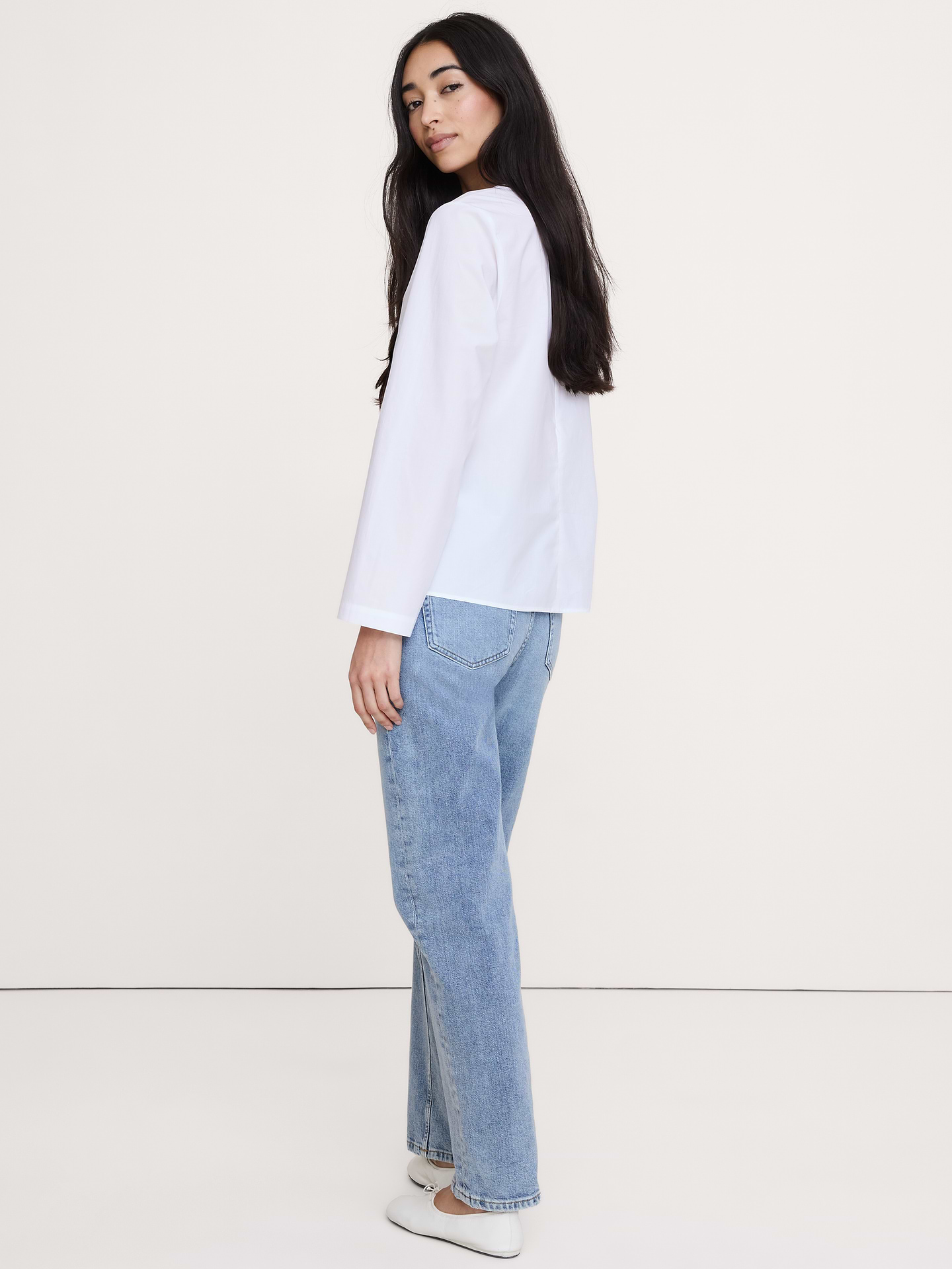 Image number 8 showing, Cotton Poplin Twist-Front Top