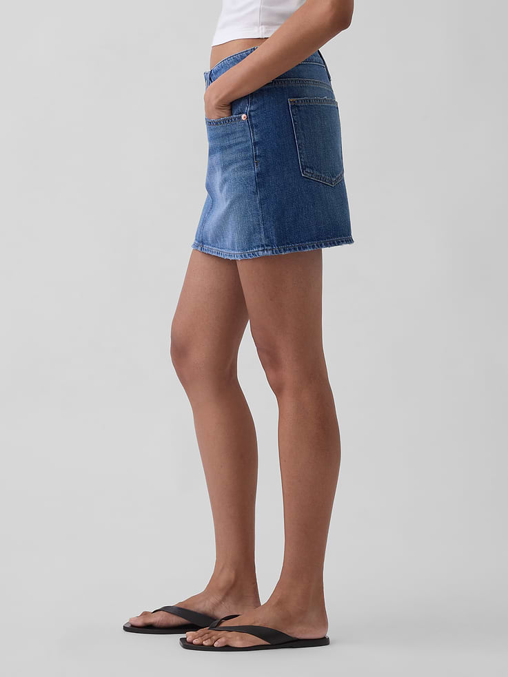 Image number 3 showing, Denim Mini Skirt