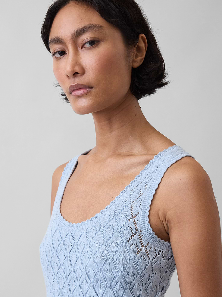 Image 4 of 6, Pointelle Maxi Dress