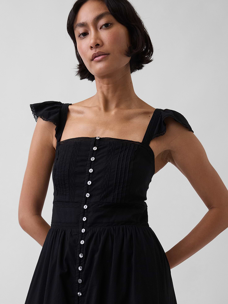 Image number 4 showing, Lace Ruffle Voile Maxi Dress