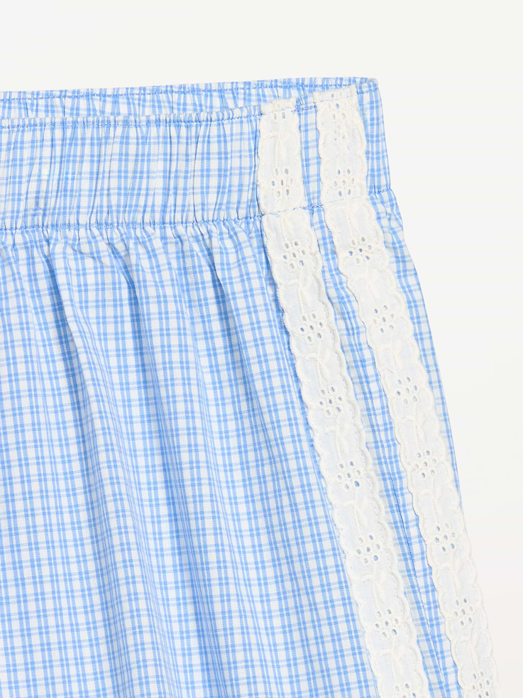 Image 5 of 9, Eyelet-Trim Boxer Pajama Shorts
