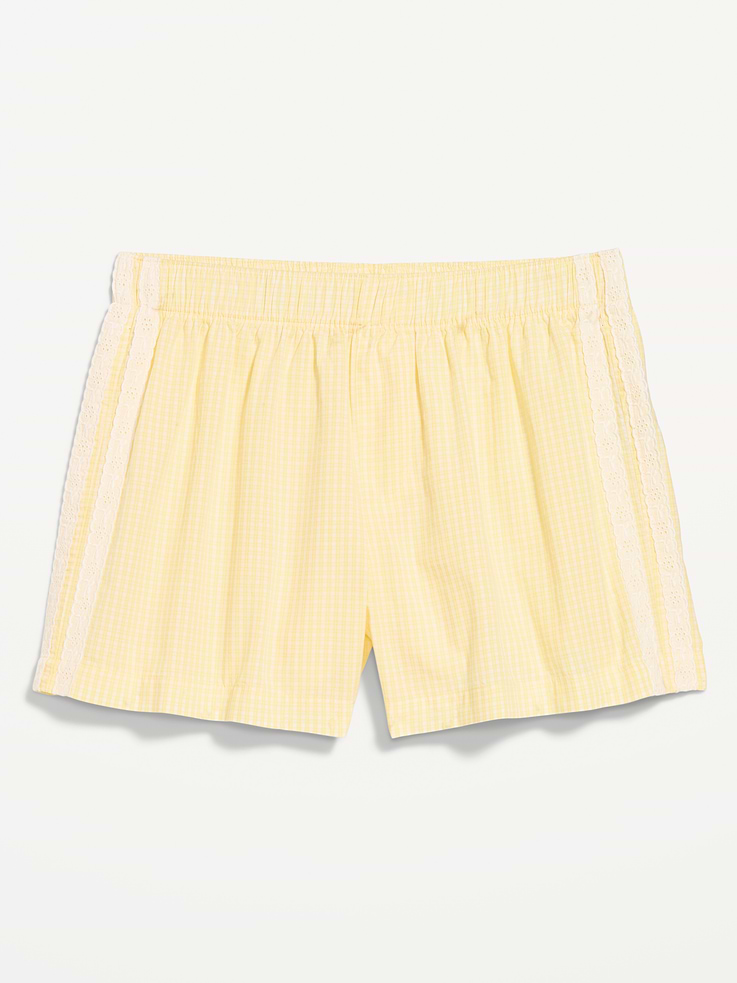 Image number 4 showing, Eyelet-Trim Boxer Pajama Shorts