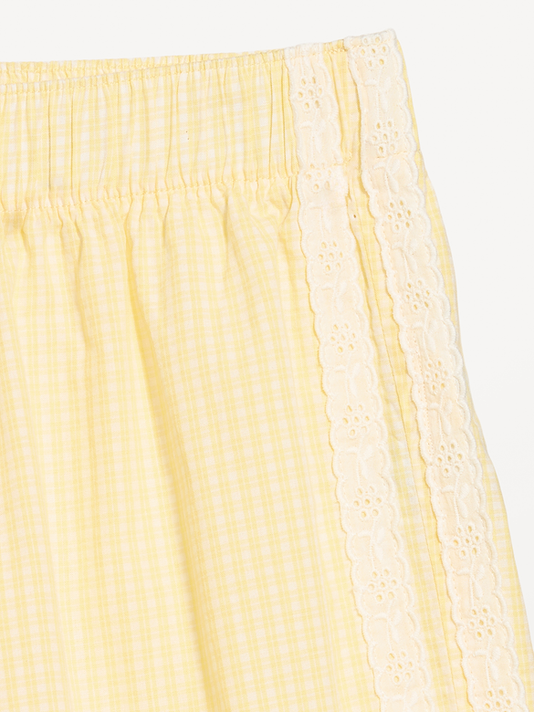 Eyelet-Trim Boxer Pajama Shorts