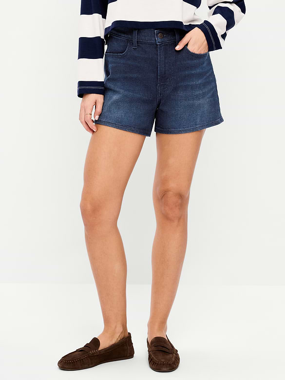 High-Waisted Wow Jean Shorts -- 4-inch inseam