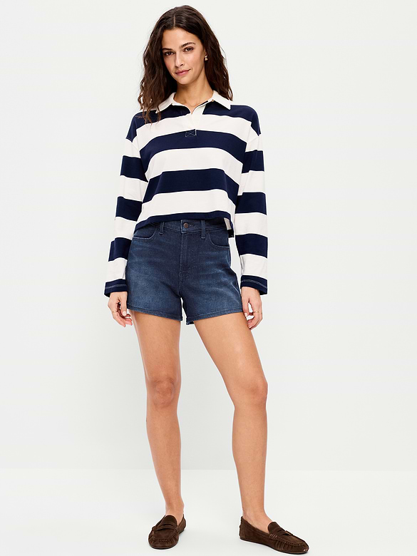 High-Waisted Wow Jean Shorts -- 4-inch inseam