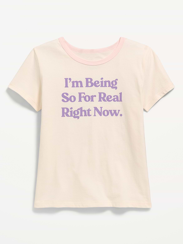 T-shirt à manches courtes à imprimé pour fille