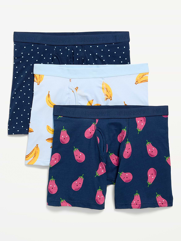 Printed Boxer-Brief Underwear 3-Pack -- 6.25-inch inseam