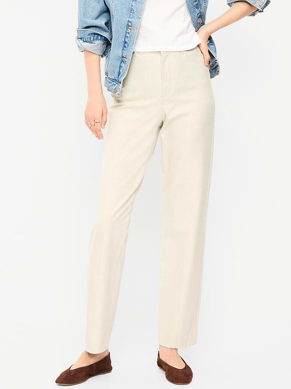 High-Waisted Pixie Straight Pants