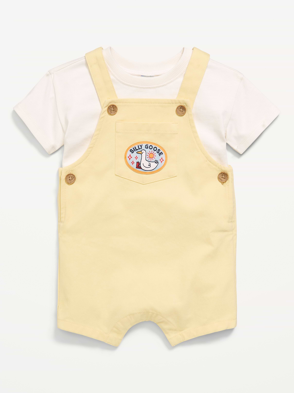 Image number 1 showing, Short-Sleeve T-Shirt and Shortalls Set for Baby