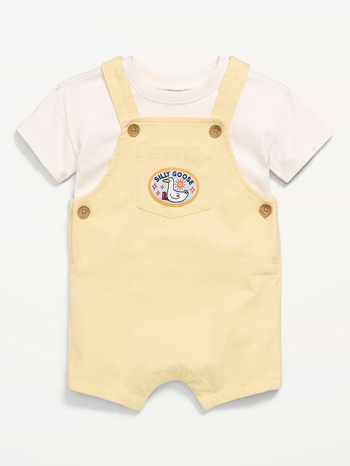 Short Short-Sleeve T-Shirt and Shortalls Set for Baby on clearance at Old Navy — 57% off