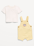 Image number 2 showing, Short-Sleeve T-Shirt and Shortalls Set for Baby