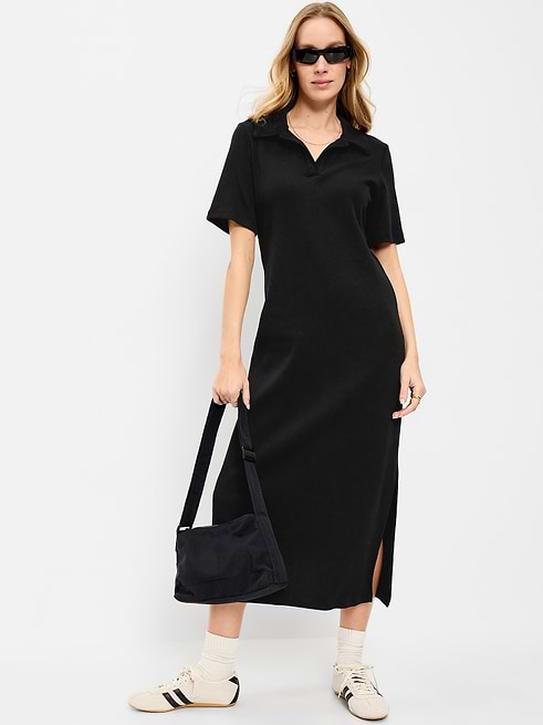 polo dress woman Classic Tennis - White Our Core Performance Collection combines our signature 4 Short-Sleeve Polo Midi Dress |