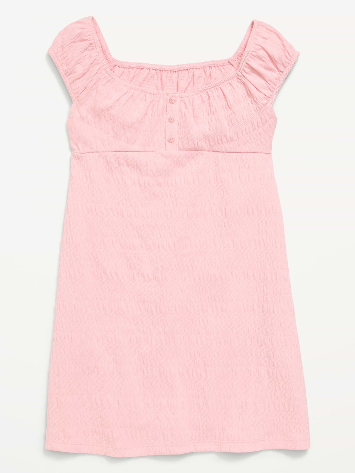L'image numéro 3 présente Robe henley en jersey à smocks pour fille