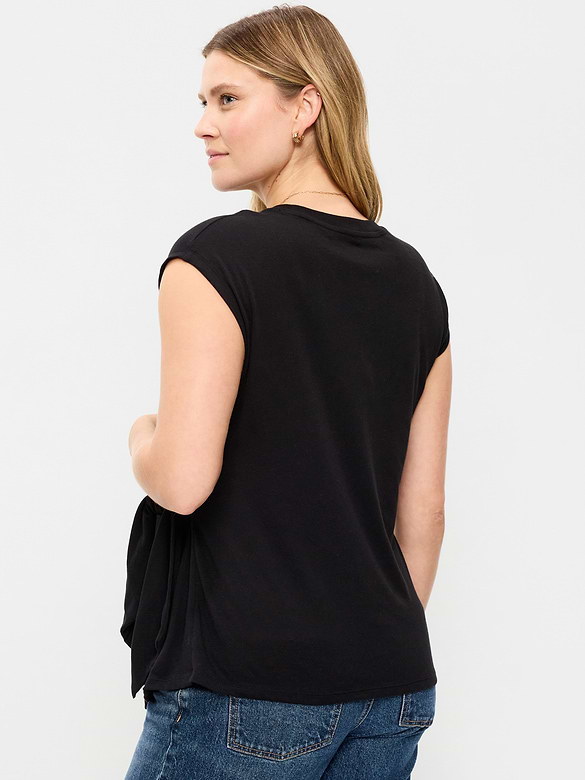 Maternity Side-Tie Jersey Top