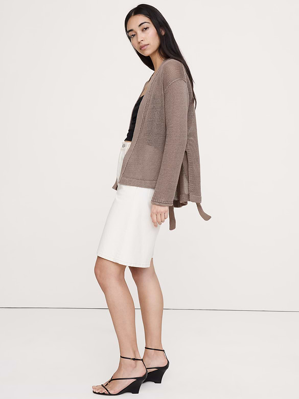 Heirloom Linen Wrap Cardigan