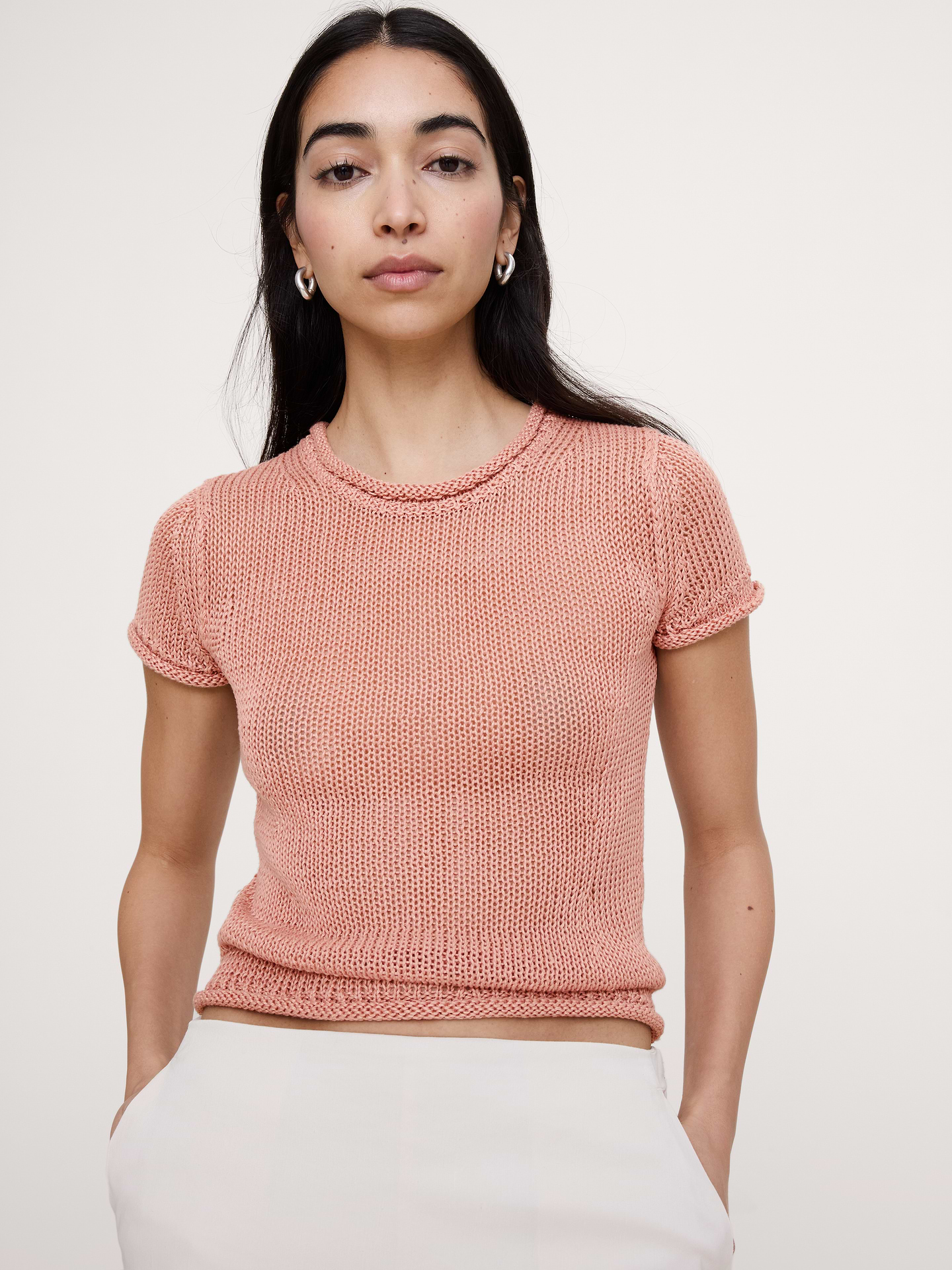 Image number 1 showing, Heirloom Linen Sweater Tee
