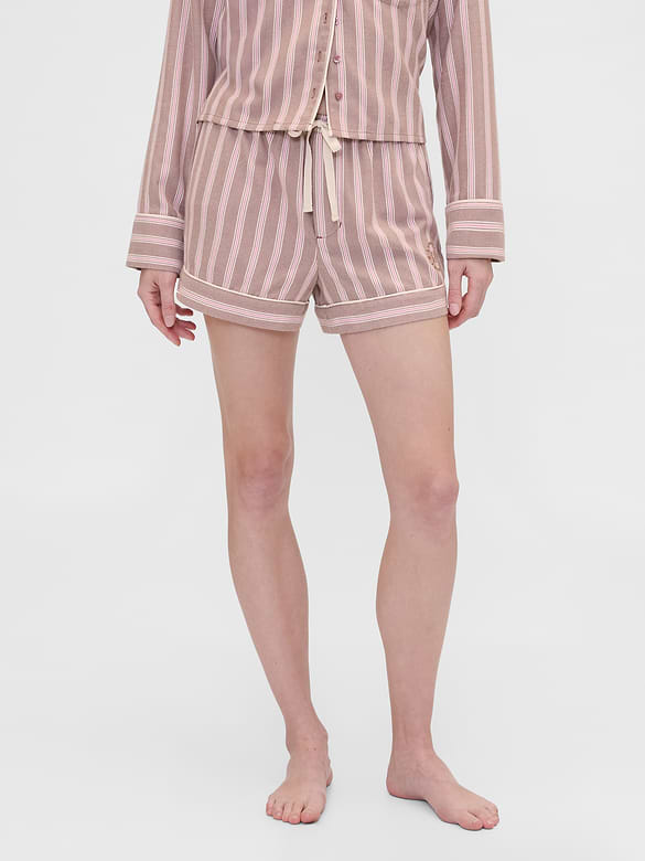 Gap × Summer Fridays Flannel Stripe PJ Boxer Shorts