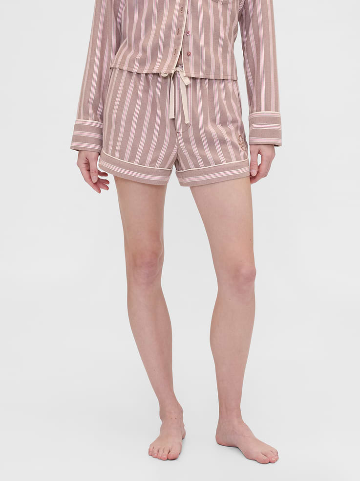 Image 3 of 8, Gap × Summer Fridays Flannel Stripe PJ Boxer Shorts