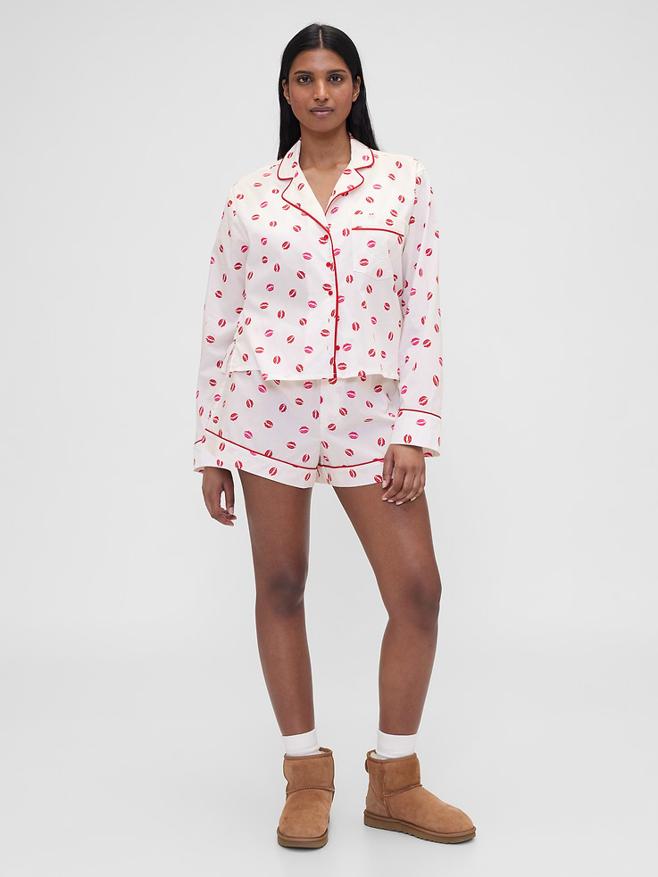 Image number 4 showing, Gap × Summer Fridays Relaxed Poplin Kiss PJ Shirt